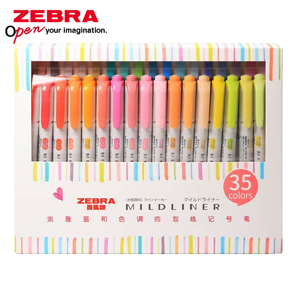 Zebra Pen Mildliner - 35 색상 ZEBRA Mildliner Highlander 세트
