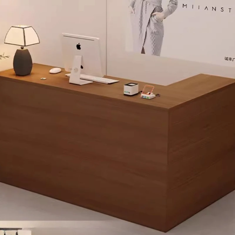 Office Furniture Rental - 치과용 곡선형 접수 데스크 대여 클리닉