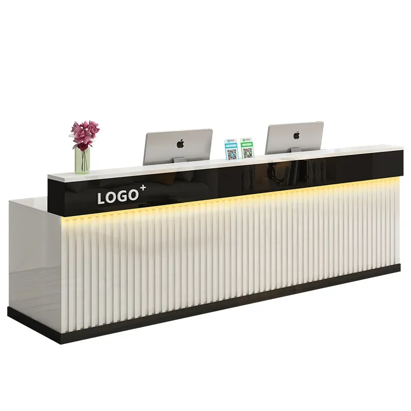 Office Furniture Bali - c13-노르딕 스타일 리셉션 데스크 고급 모던