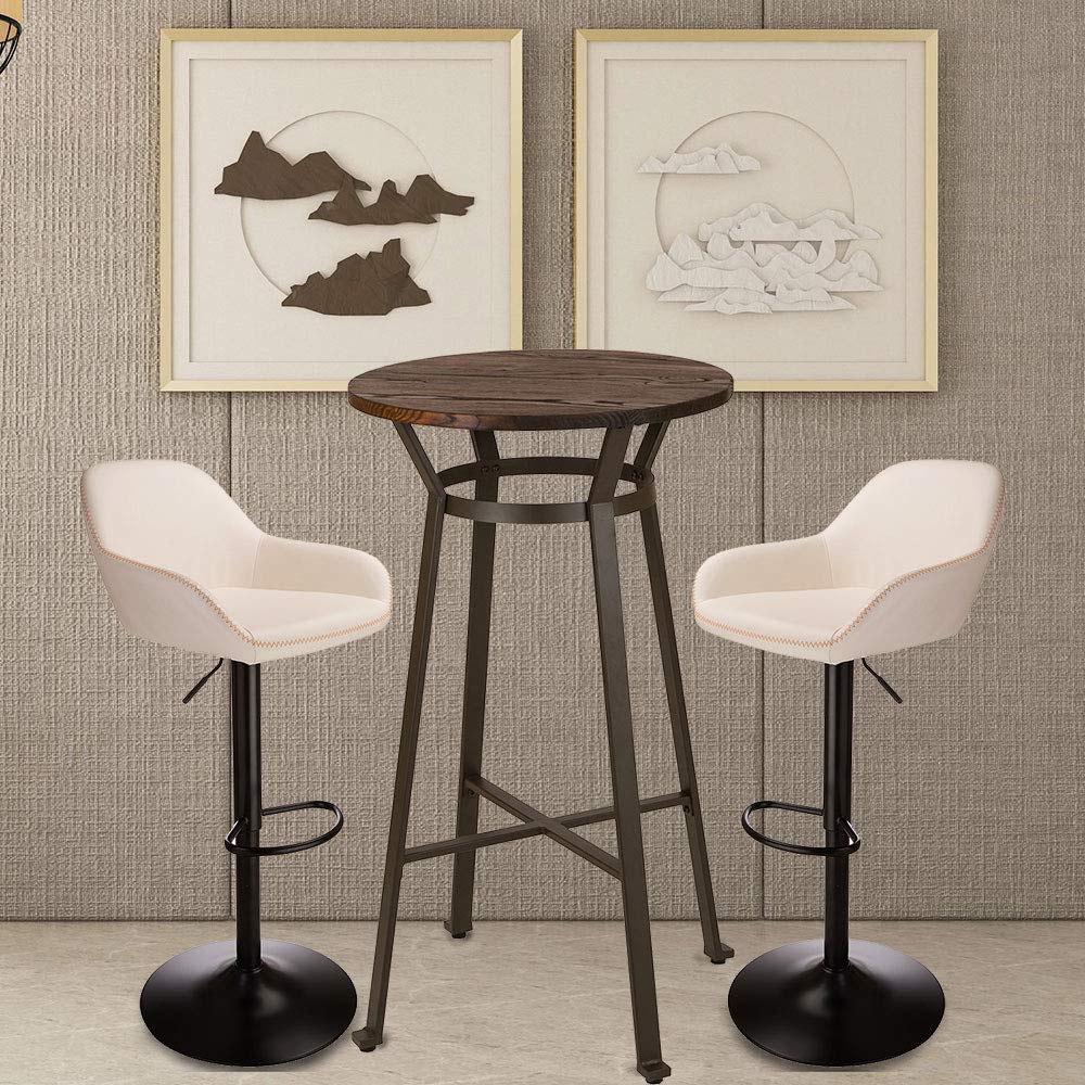Office Furniture For Small Spaces - 3피스 펍 테이블 & 회전식 PU