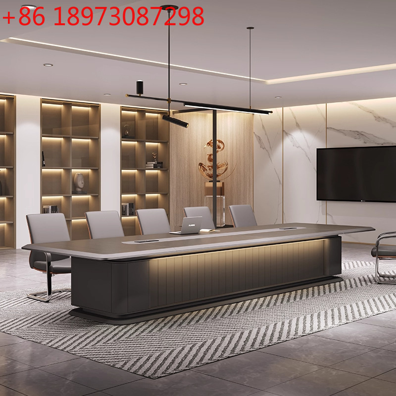 Office Furniture Luxury - 대형 사무실 회의 테이블 심플 모던