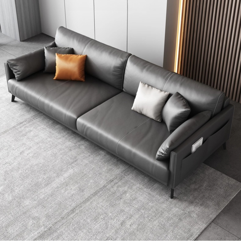 Office Furniture Luxury - 소가죽 비즈니스 오피스 소파 리셉션 패션