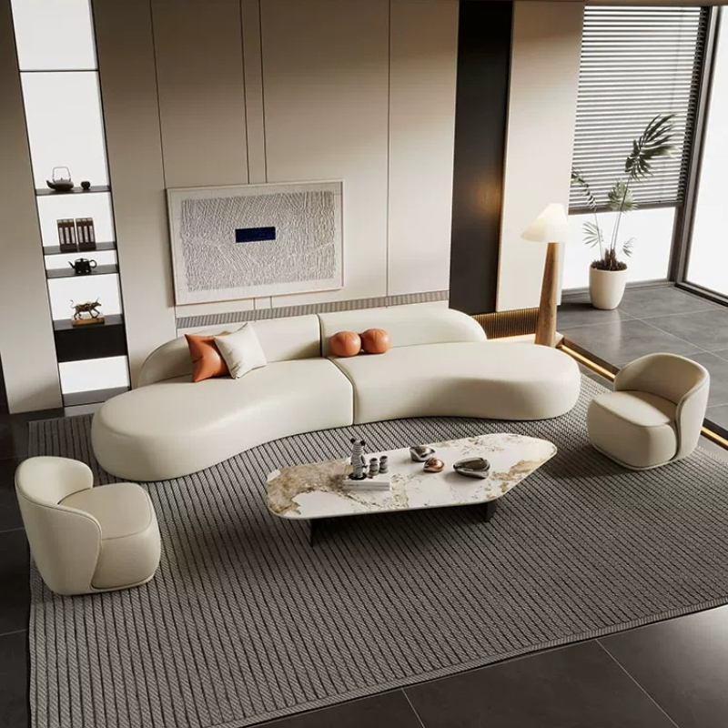 Office Furniture Luxury - 이탈리아 고급 곡선형 소파 모던 심플