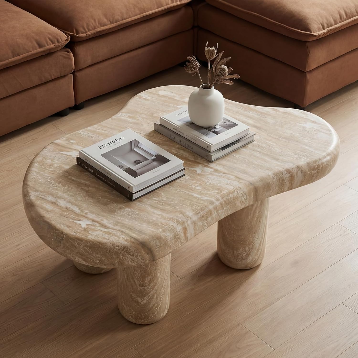 Office Furniture Center - 39인치 인조 대리석 커피 테이블, 클라우드
