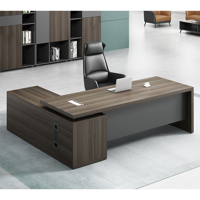 Office Furniture Rental - 럭셔리 모던 L자형 임원용 사무실 책상