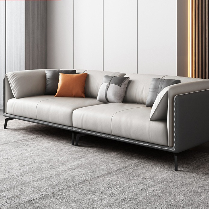Office Furniture Luxury - 소가죽 비즈니스 오피스 소파 리셉션 거실