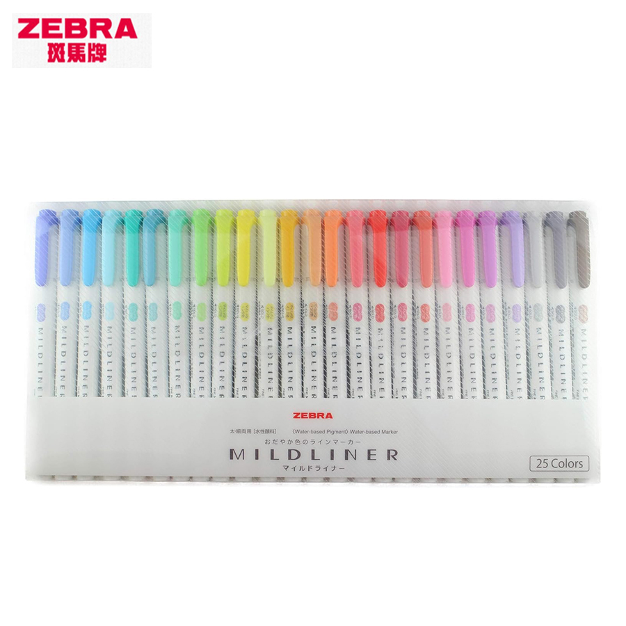 얼룩말 풀 마일라이너 하이라이터, WTK7 더블 팁 형 - Zebra Pen Mildliner 리뷰 및 가격