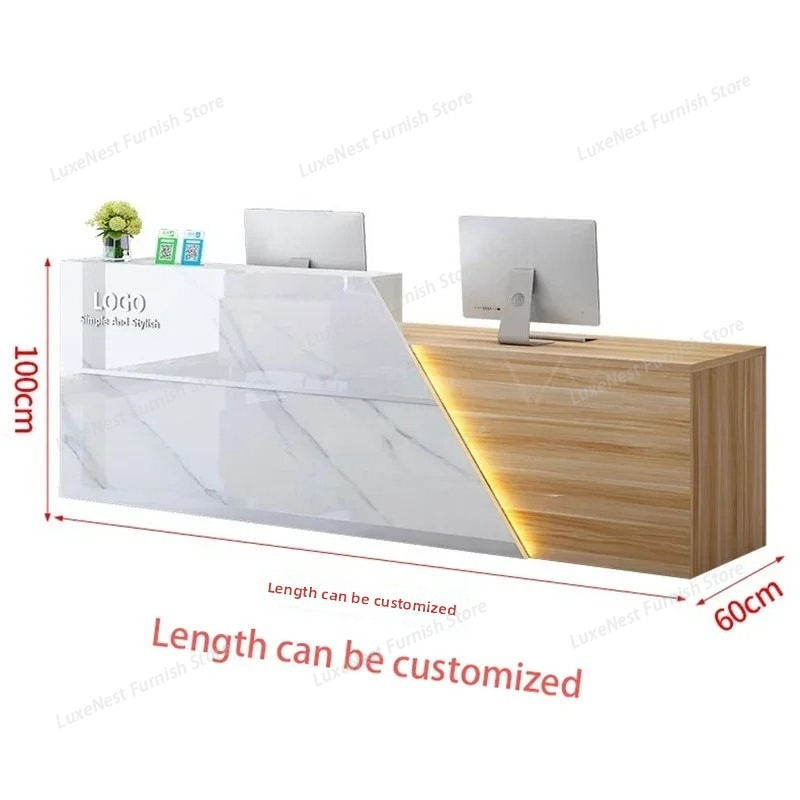 독특한 포디움 리셉션 데스크 살롱 뷰티 바 고급 리셉션 - Office Furniture Bali 리뷰 및 가격