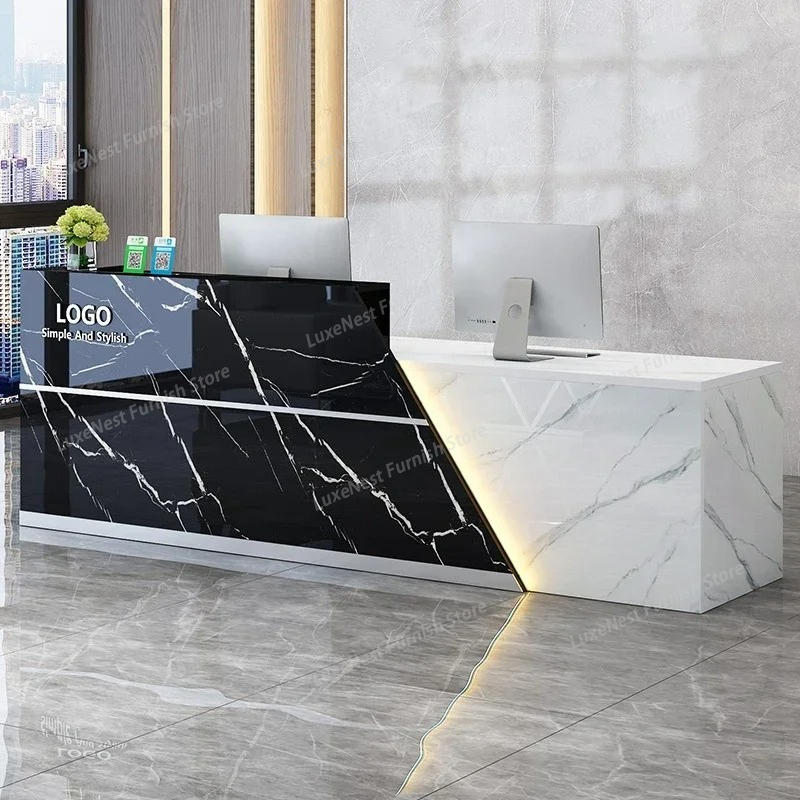 독특한 포디움 리셉션 데스크 살롱 뷰티 바 고급 리셉션 - Office Furniture Bali 리뷰 및 가격