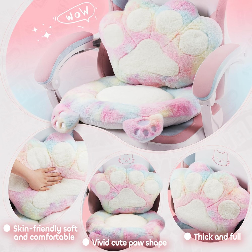 고양이 귀가 달린 귀여운 게임 의자 발바닥과 쿠션, 발 - Office Footrest Cushion 리뷰 및 가격