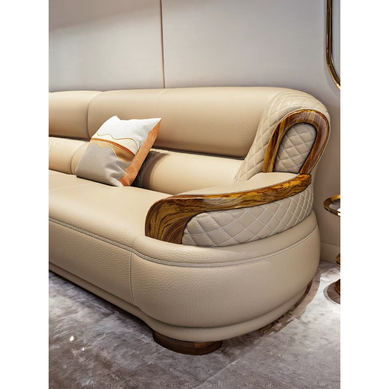 새로운 중국식 흑단 가죽 소파 코너 첫 번째 레이어 소 - Office Furniture Luxury 리뷰 및 가격