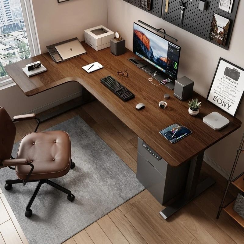 7자형 대형 보스 사무실 책상 전기 조절식 높이 컴퓨터 - Office Furniture Rental 리뷰 및 가격