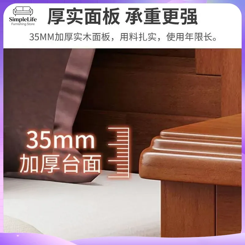 설치가 필요 없는 중국식 원목 침대협탁, 서랍과 잠금장 - Office Furniture Rental 리뷰 및 가격