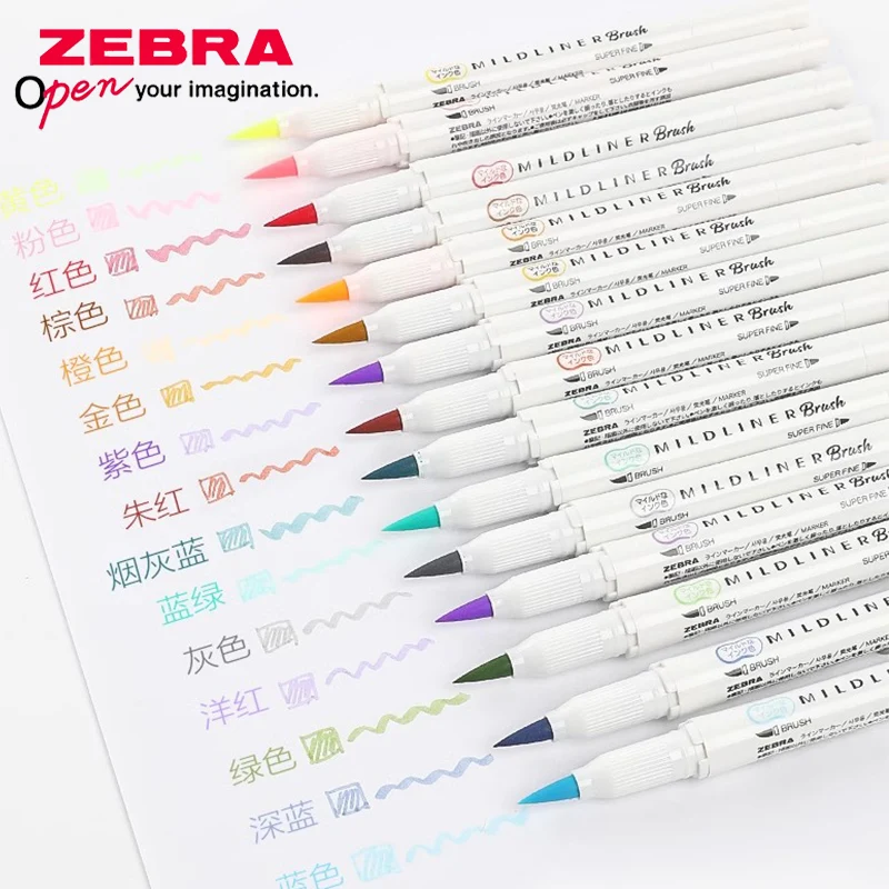 얼룩말 하이라이터 WFT8 밀드라이너 브러시 마크 펜, - Zebra Pen Mildliner 리뷰 및 가격