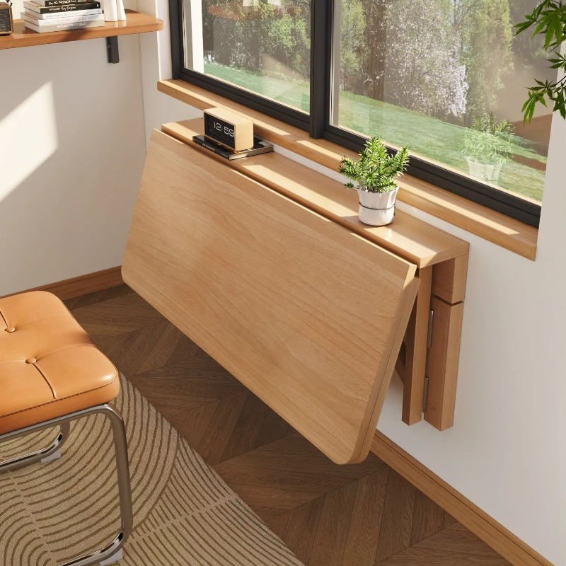 벽걸이 접이식 책상, 작은 공간을 위한 원목 플로팅 컴 - Office Furniture For Small Spaces 리뷰 및 가격
