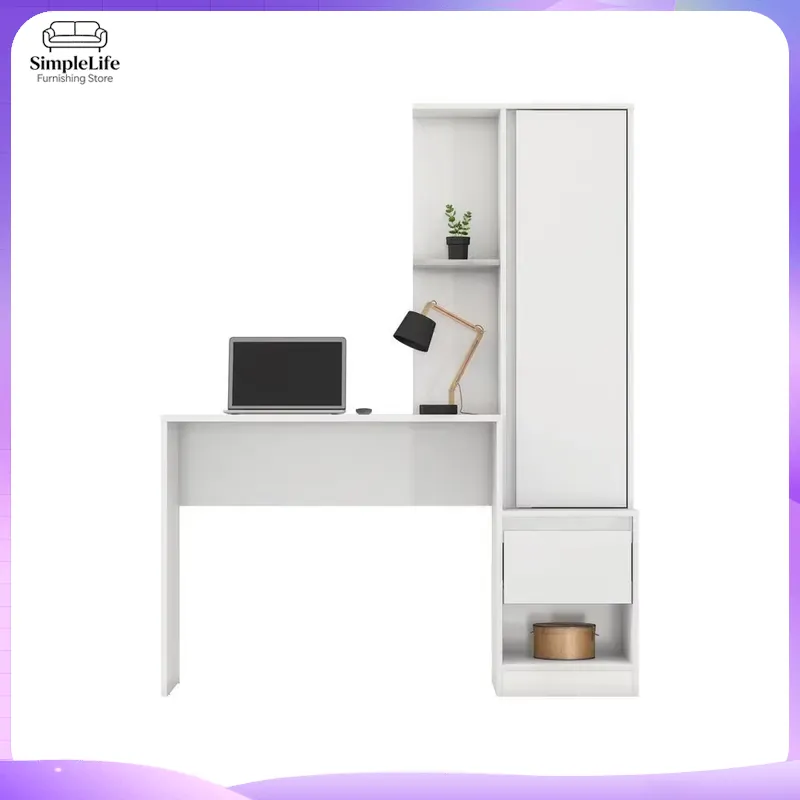 1단 서랍과 1단 선반이 있는 캐비닛형 책상, 모던 홈 - Office Furniture For Small Spaces 리뷰 및 가격