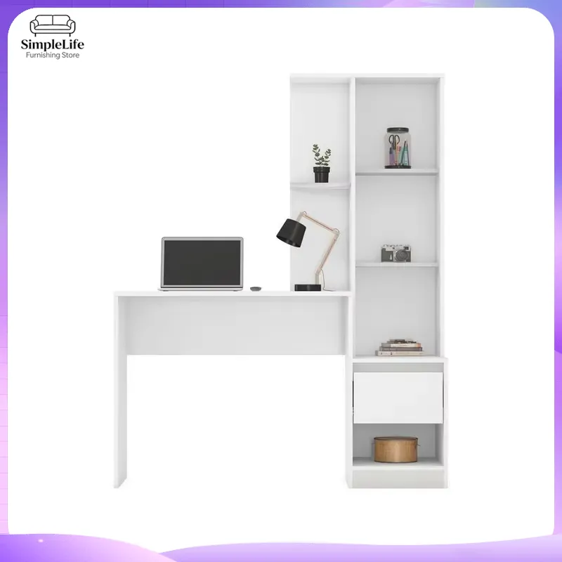 1단 서랍과 1단 선반이 있는 캐비닛형 책상, 모던 홈 - Office Furniture For Small Spaces 리뷰 및 가격