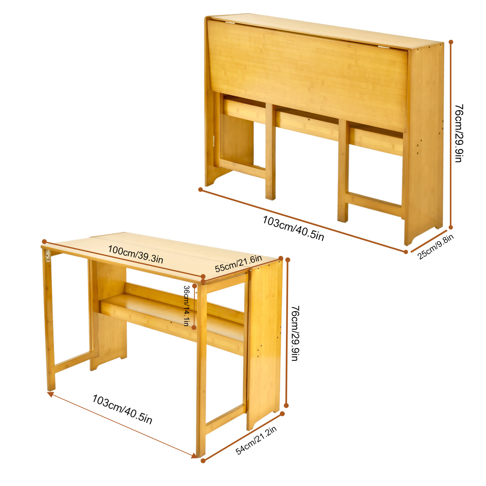 다기능 책상 테이블, 나무 상판이 있는 접이식 컴퓨터  - Office Furniture For Small Spaces 리뷰 및 가격