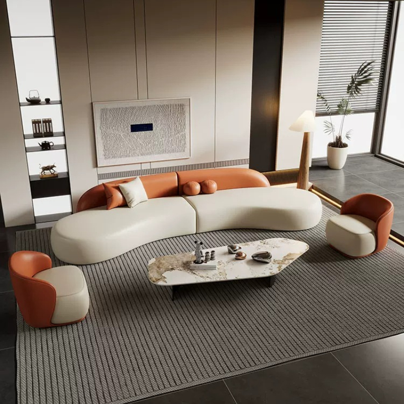 이탈리아 고급 곡선형 소파 모던 심플 호텔 홈스테이 라 - Office Furniture Luxury 리뷰 및 가격