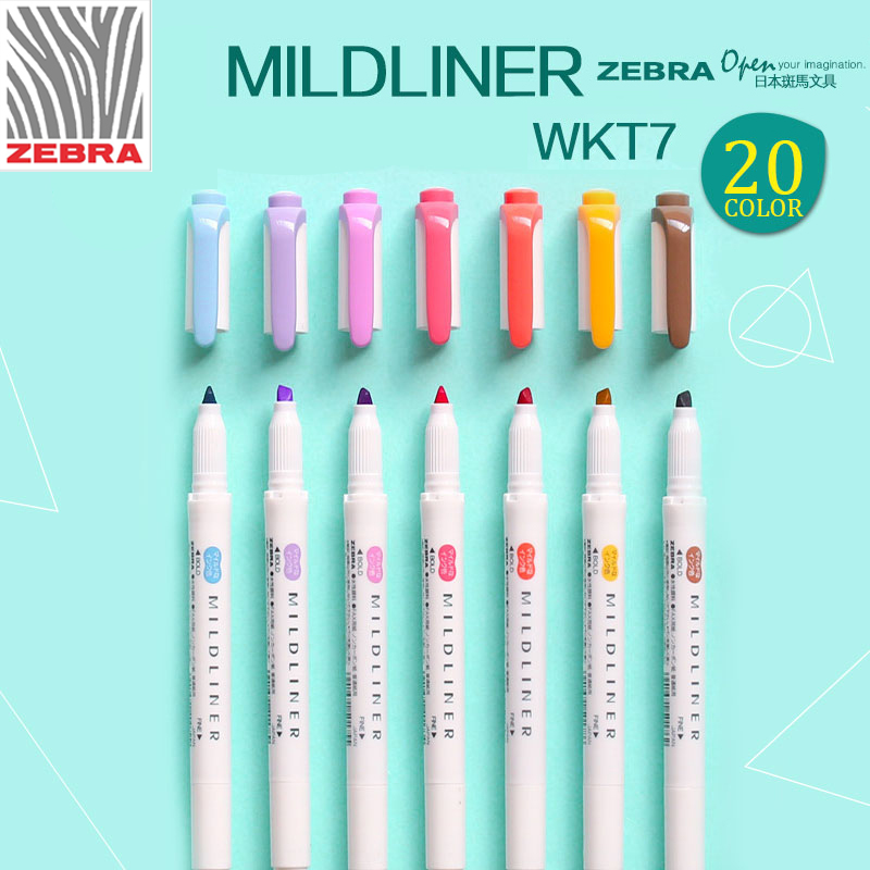 일본 얼룩말 WKT7 새로운 Mildliner 더블 팁 - Zebra Pen Mildliner 리뷰 및 가격