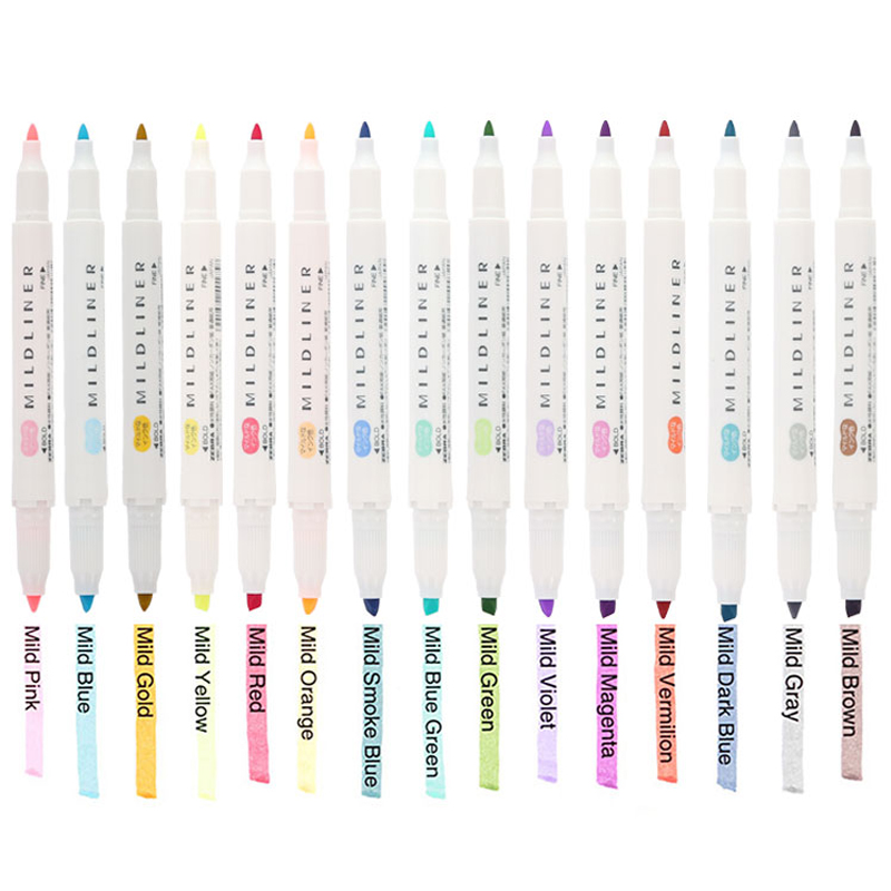 일본 얼룩말 WKT7 새로운 Mildliner 더블 팁 - Zebra Pen Mildliner 리뷰 및 가격