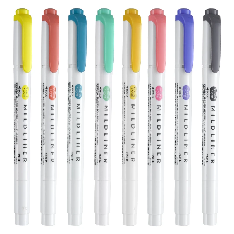 25가지 색상 일본 ZEBRA 마일드라이너 형광펜 수성 - Zebra Pen Mildliner 리뷰 및 가격