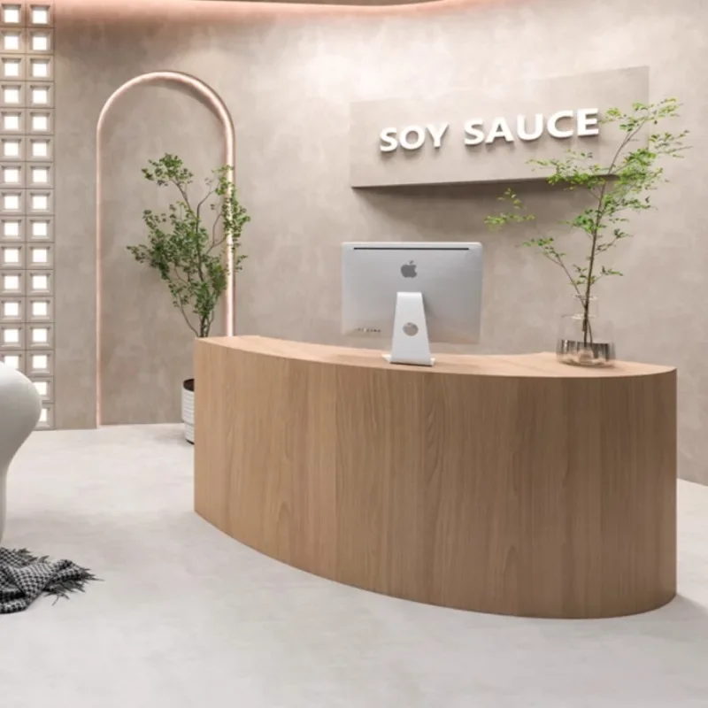 곡선형 데스크 테이블, 미적 감각을 위한 계산대, 뷰티 - Office Furniture Bali 리뷰 및 가격