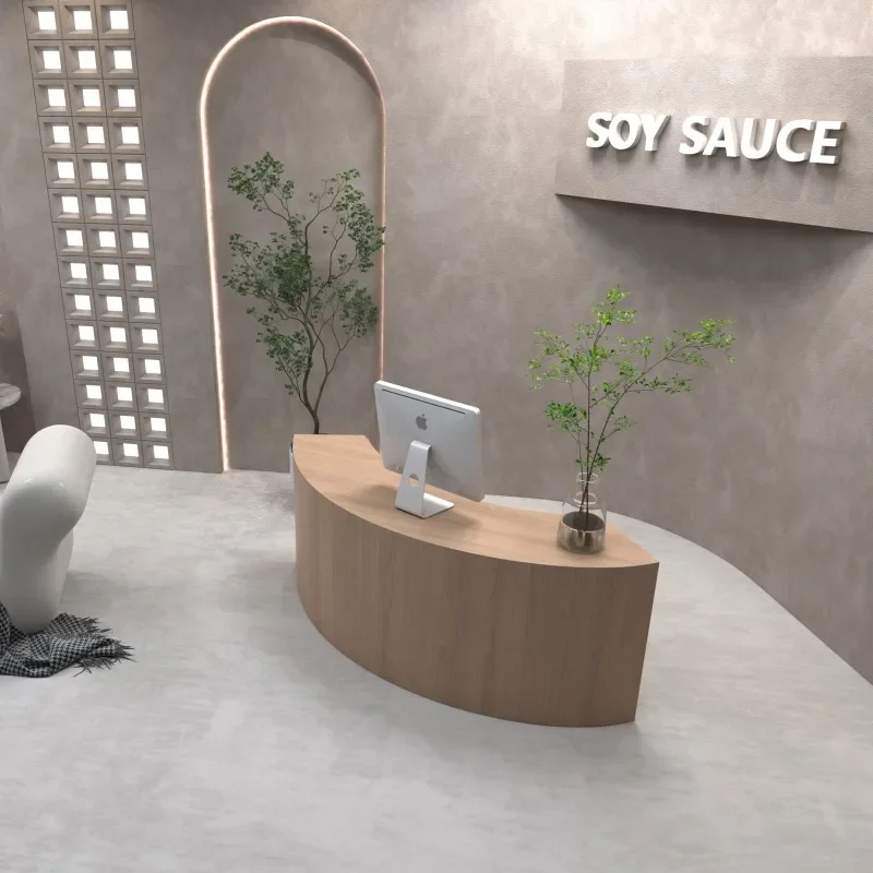 곡선형 데스크 테이블, 미적 감각을 위한 계산대, 뷰티 - Office Furniture Bali 리뷰 및 가격
