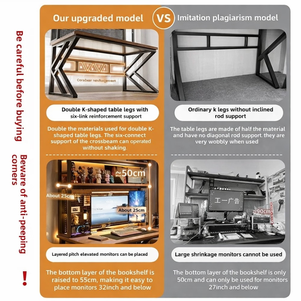 책꽂이와 페그보드가 있는 게이밍 책상, 수납 선반이 있 - Office Furniture For Small Spaces 리뷰 및 가격