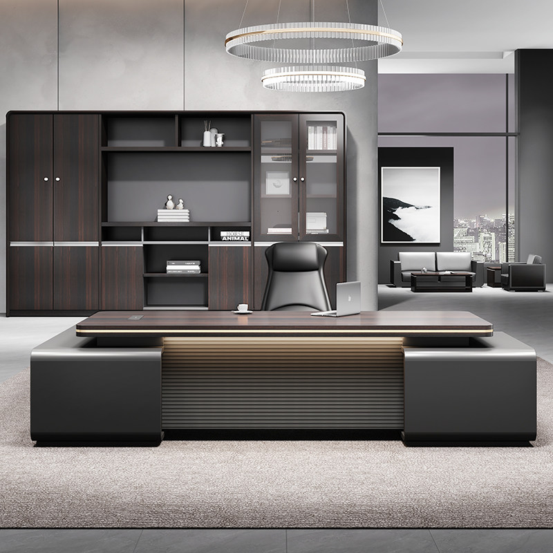 스탠딩 서랍형 유럽식 바닥 컴퓨터 책상 블랙 우드 모던 - Office Furniture Rental 리뷰 및 가격