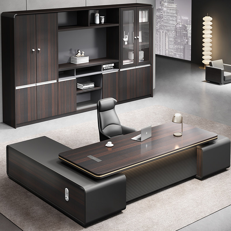 스탠딩 서랍형 유럽식 바닥 컴퓨터 책상 블랙 우드 모던 - Office Furniture Rental 리뷰 및 가격