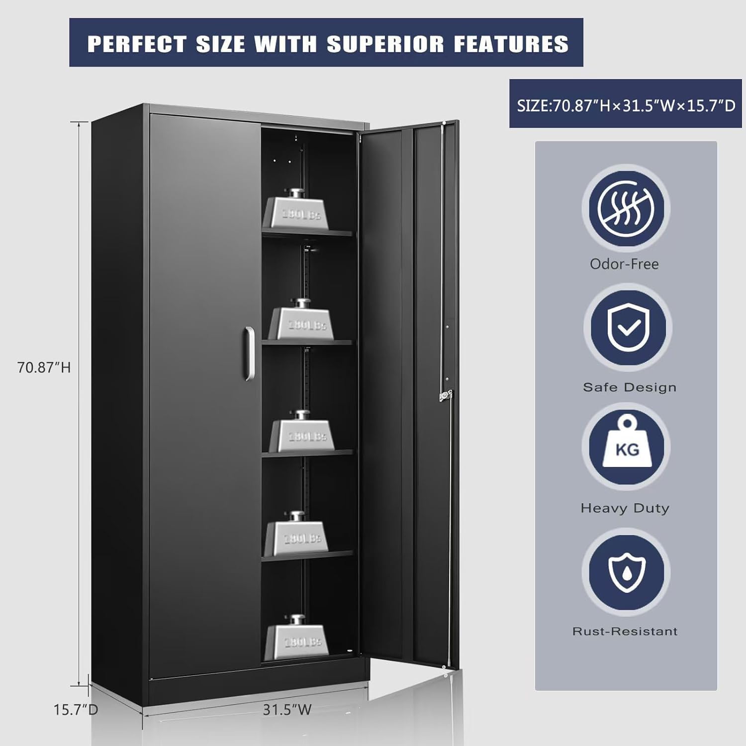 조절 가능한 선반이 있는 금속 보관 캐비닛, 문과 선반 - Locker Storage Metal 리뷰 및 가격
