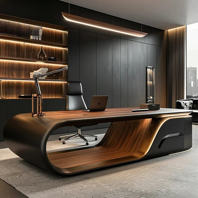 새로운 중국산 원목 모던 심플 임원용 책상 서랍 포함  - Office Furniture Rental 리뷰 및 가격