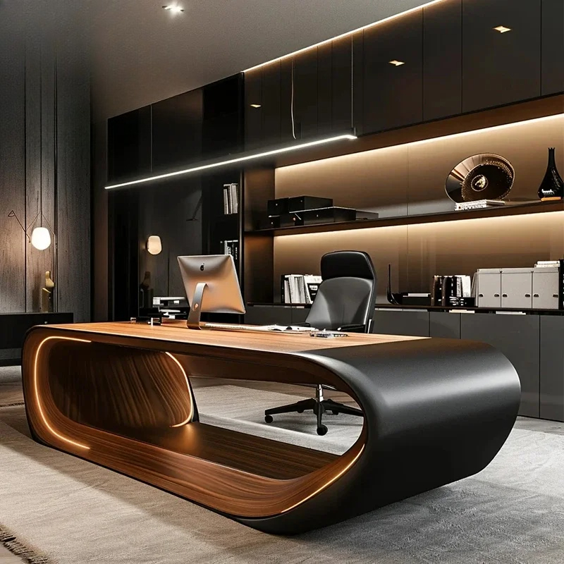 새로운 중국산 원목 모던 심플 임원용 책상 서랍 포함  - Office Furniture Rental 리뷰 및 가격