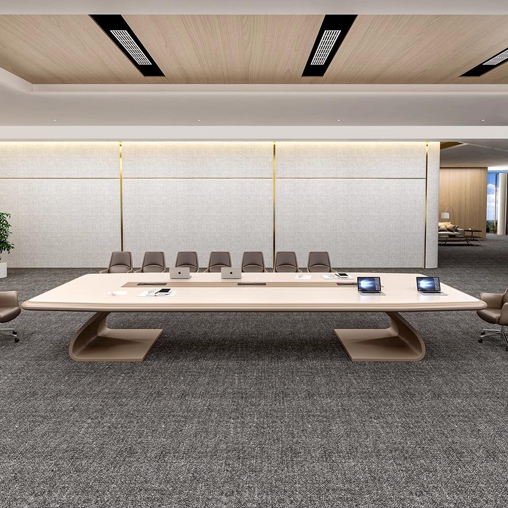 회의 테이블, 케이블 박스가 있는 새로운 스타일의 회의 - Office Furniture Luxury 리뷰 및 가격