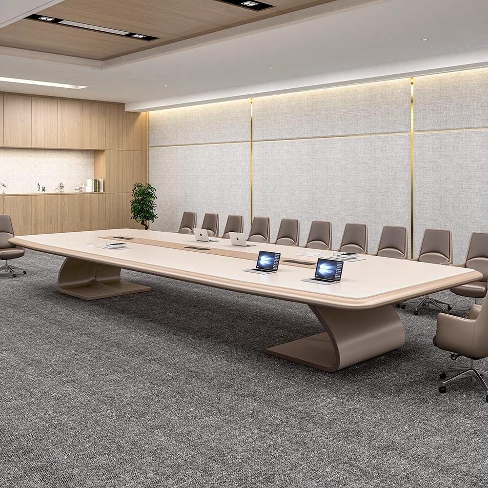 회의 테이블, 케이블 박스가 있는 새로운 스타일의 회의 - Office Furniture Luxury 리뷰 및 가격