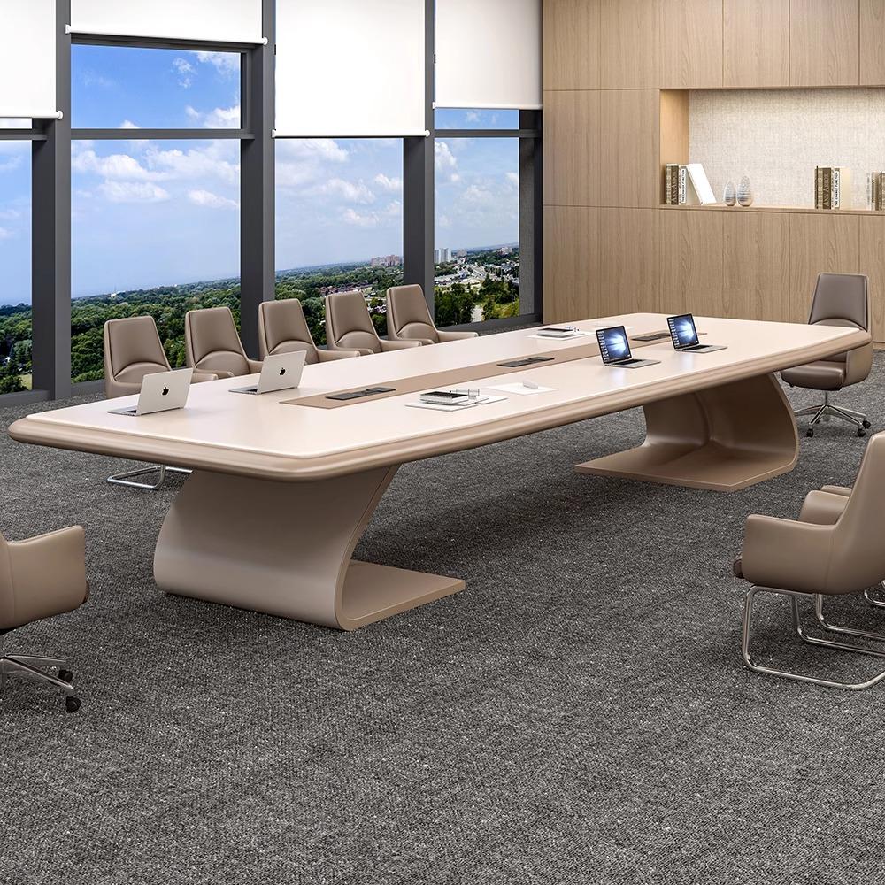 회의 테이블, 케이블 박스가 있는 새로운 스타일의 회의 - Office Furniture Luxury 리뷰 및 가격