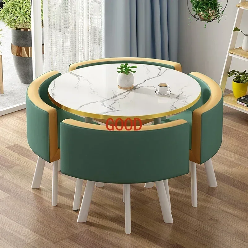 TAO 포커 대리석 식탁 세트 4개 의자 중앙 원형 식 - Office Furniture Center 리뷰 및 가격