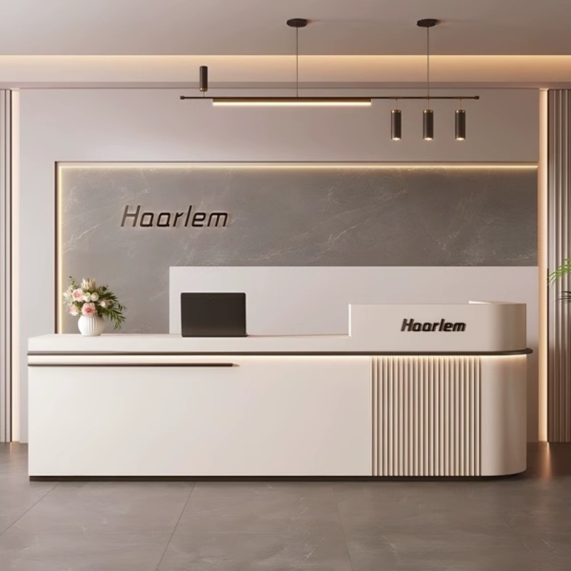 프렌치 크림 스타일 리셉션 데스크 심플 모던 호텔 뷰티 - Office Furniture Center 리뷰 및 가격